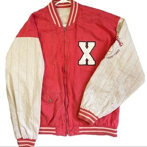 VINTAGE CUBAN X GIANTS REVERSIBLE BASEBALL JACKET